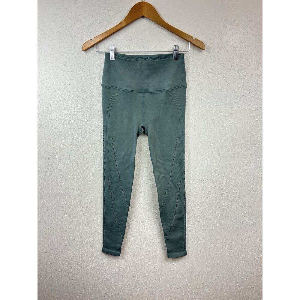 Spiritual Gangster Seamless Pointelle Ribbed High Rise Leggings Blue Size XS/S